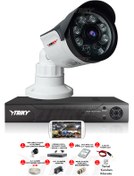 Resim TAIKY 1 Kameralı 5mp Sony Lensli Fullhd 1080p Kamera Seti Güvenlik Kamerası Sistemleri A509-250 