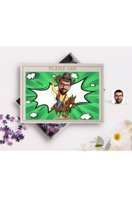 Resim Bk Gift Kişiye Özel Kovboy Karikatürlü 1000 Parça Profesyonel Puzzle-2 