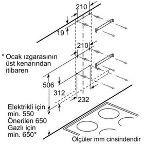 Resim Bosch DWG66CD60T 60 CM Duvar Tipi Davlumbaz 