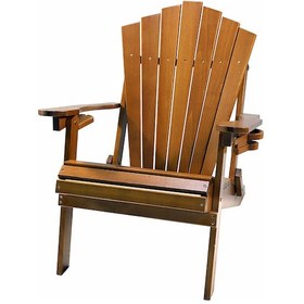 Resim Salda Adirondack Katlanır Ahşap Bahçe Sandalyesi Ceviz 