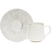 Resim Evaliza Paisley Gold Double 6 Kişilik Kahve Fincan Takımı 130 ml 