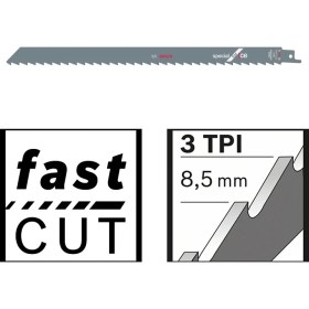 Resim Bosch Tilki Kuyruğu Bıçağı S 1211 K - Buz ve Kemik Kesme 5'Li Paket 