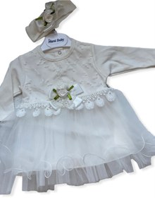 Resim Murat Baby Beli Güllü Üstü Dantel Elbise 