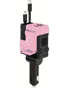 Resim Gaojunshop01 Pembe 66w Hızlı Şarj Cihazı, 4 Portlu Araç Şarj Aleti, İos Ve Android Uyumlu 