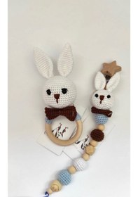 Resim Amigurumi Tavşan Set Erkek Bebek 
