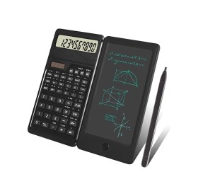 Resim Silinebilir Lcd Yazı Tabletli,kalemli Katlanabilir Bilimsel Hesap Makinesi Açık Mavi 