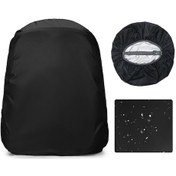 Resim Yaleker Sırt Çantası Yağmur Koruması Siyah M 40-50l - Su Geçirmez, Toz Proof, Bisiklet, Dağcılık, Yürüyüş İçin 190t Poliester Siyah 