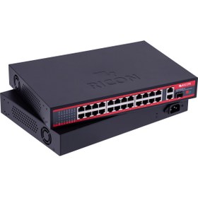 Resim Genel Markalar Ricon RSB243GEP+U 24 Port Power Over Ethernet Unmanaged Switch 