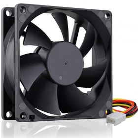 Resim aogo 9cm 3Pin Kasa Fanı 9cm 12 Volt 3 Pinli Fan 9 Cm Fan 90x90x25mm 