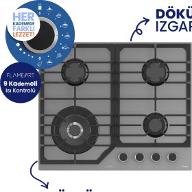 Resim Ferre Steamart-Fryart-Silentart Serisi Gri Set ( QEP64CPR+NT028-WFA+D065-SA ) Döküm Izgara 