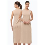 Resim Malabadi Kadın Ten Rengi 2 Li Set Uzun Kolsuz Elbise Astarı Modal Kombinezon 2m1049 Ten Rengi 