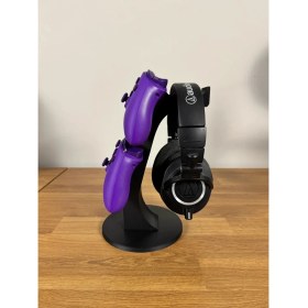 Resim Özel Tasarım Ikili Xbox Kol Tutucu ve Kulaklık Standı, Ikili Xbox Kol Standı Ikili Joystick Standı 