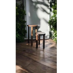 Resim Ahşap 2’li Set Mantar Yan Sehpa Fiskos Modern Ceviz Renk 