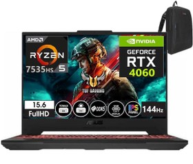 Resim Asus TUF Gaming A15 FA507NV-LP100 Amd Ryzen 5 7535HS 16GB DDR5 4tb SSD 15.6 inç FHD 144Hz 8GB RTX4060 140w Windows11Pro Taşınabilir Bilgisayar FA507NV-LP10036+WeblegelsinÇanta 