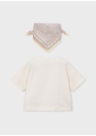 Resim Mayoral Kız Çocuk Bandana Ve Tshirt Set Bej 