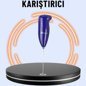 Resim Özbience Pratik Portatif Kahve Köpürtücü, Latte, Cappuccino, Milkshake ve Puding Için 