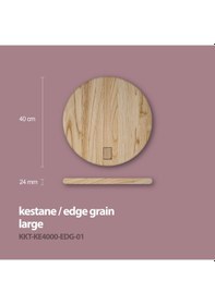 Resim Kaf Ahşap Lüks Kesme Tahtası Daire / Büyük Boy 