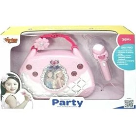 Resim Ucuzunabak Mikrofonlu Mp3 Çalar Parti Müzikleri El Çantası 