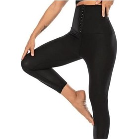 Resim Termal Polimera Sauna Tertletme Taytı Tayt Agraflı Tayt Siyah 