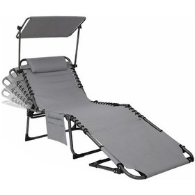 Resim Kingcamp Magnolia B10 Plus Hands-free Premium 7 Kademeli Katlanır Şezlong Grey Gri 