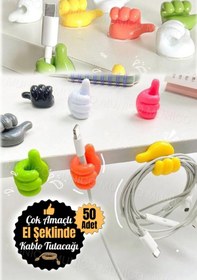 Resim Genel Markalar 50 Adet Yapışkanlı Mini Kanca Araba Depolama Organizatör Klip Kablo Düzenleyici Tutucu Esnek Düşmez 