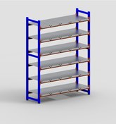 Resim RafBurada 6 Katlı Depo Rafı - 300-350 Kg Taşıma Kapasiteli Hafif Rack Raf 60x180x250 cm 