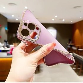Resim Apple iPhone 14 Plus Kılıf Kenarları Gold Kamera Korumalı Renkli Pastel Silikon Siyah ile uyumlu 