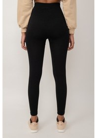 Resim Tospic Yüksek Bel Fitilli Taytsiyahxl Siyah 