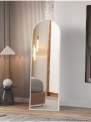 Resim Dekoratif Boy Aynası 160cmx80cm Beyaz Çerçeve Beyaz 