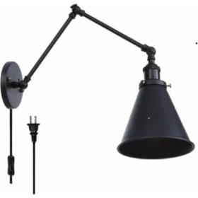 Resim Riolight Akrobat Mafsallı Metal Hareketli Başlık Kablolu,fişli,anahtarlı Aplik Okuma Lambası 