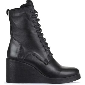 Resim Bueno Shoes Siyah Deri Kadın Dolgu Topuklu Bot 01WZ8303 01WZ8303 