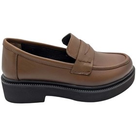 Resim ÇİĞDEM KUNDURA Tabya - 1010 | Kadın Hakiki Deri Ortopedik Kalın Taban Oxford Ayakkabı 