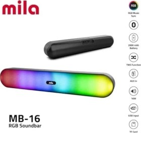 Resim Mcreative Soundbar Mb-16 Serisi, Rgb Işıklı Bluetooth Hoparlör 