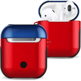 Resim Dukkanıum Newface Airpods 2 (2.nesil) 3ın1 Kılıf - Kırmızı-Lacivert 