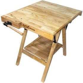 Resim Rox Wood 0338 Mengeneli Katlanır Ahşap Marangoz Çalışma Tezgahı 