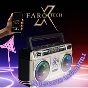 Resim FaroxTech Nostaljik Radyo | Bluetooth | RGB | Telefon - Bilgisayar Bağlantı | Şarjlı | FM/TV/AM/SW 