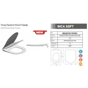 Resim Durplast Gala Form Klozet Kapağı Beyaz 