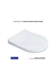 Resim D-form Grande Yavaş Kapanan Klozet Thermoplast Üstten Sıkmalı Men 