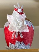 Resim GÜVEN Kına Gecesi Testi Kırmalık Dekoratif Testi Çiçek Süslü 