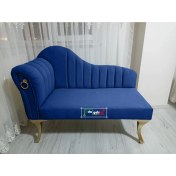 Resim AldaGelsin Yeni Model Ultra Lüks Alda Çizgili Josefin Bench Puf Berjer 130 cm 