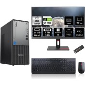 Resim Lenovo Thinkcentre Neo 50T Gen 5 Intel Core I7 13700 24GB 1tb SSD GT1030/4GB 27" Fhd Monitör W11H Masaüstü Bilgisayar & Per4 USB Bellek 12UB000LTRMNT1353 