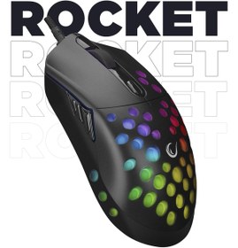 Resim Smx-R66 Rocket RGB Kırmızı Mouse Rampage