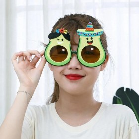 Resim Hawaii Temalı Avokado Gözlük – Kostüm Parti Gözlüğü 