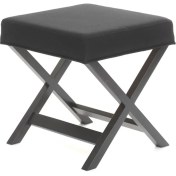 Resim Evka Ahşap Bench Puf Dark - Siyah 