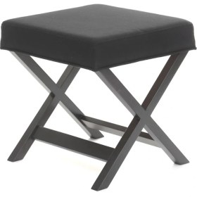 Resim Evka Ahşap Bench Puf Dark - Siyah 