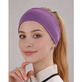 Resim Alivascarf Kaymayan Silikonlu Bandana Bone Mor - Kadın Tesettür Dikişsiz Kaymaz Geçme - Sportif Saç Bandı 