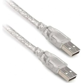 Resim Hq Speed USB A Erkek Erkek Kablo 1.5m Şeffaf | USB 2.0 Yazıcı Harici Disk Data Uzatma - A'dan A'ya 