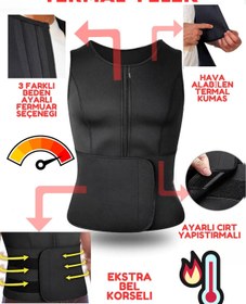 Resim minufco Motosiklet Göğüs ve Bel Rüzgar ve Soğuk Korumalı Bel Korseli Soğuk Geçirmez Termal Motorcu Yelek 