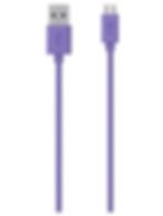 Resim Belkin F2CU012BT2M-PUR USB kablo 2.0 USB A Micro-USB B, 2m, Mor 