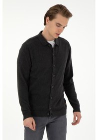 Resim U.s. Polo Assn. Erkek Antrasit Melanj Hırka Triko 50297074-vr081 Antrasit Melanj 
